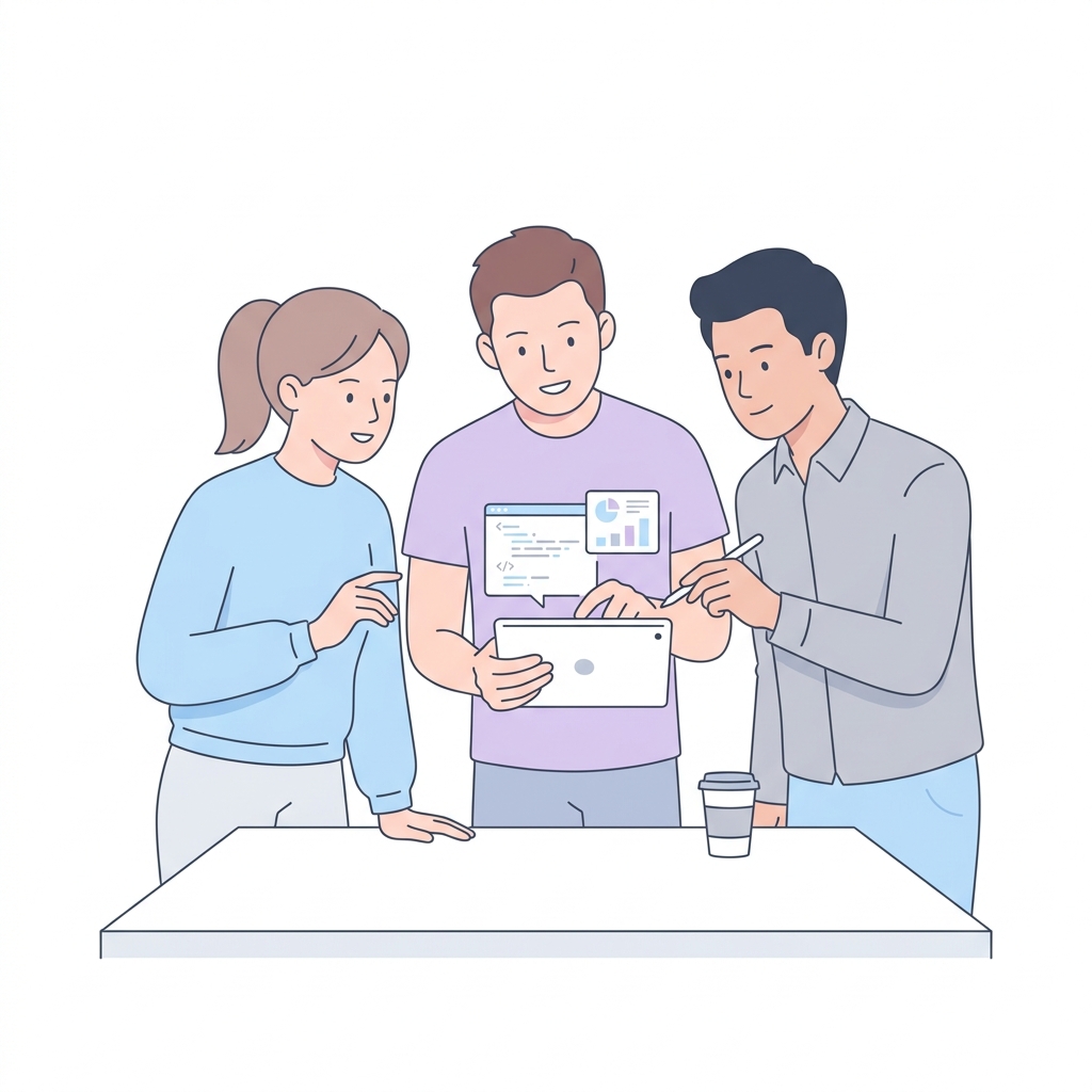 Team of creators, engineers, and digital thinkers collaborating on futuristic AI, SaaS, and automation systems
